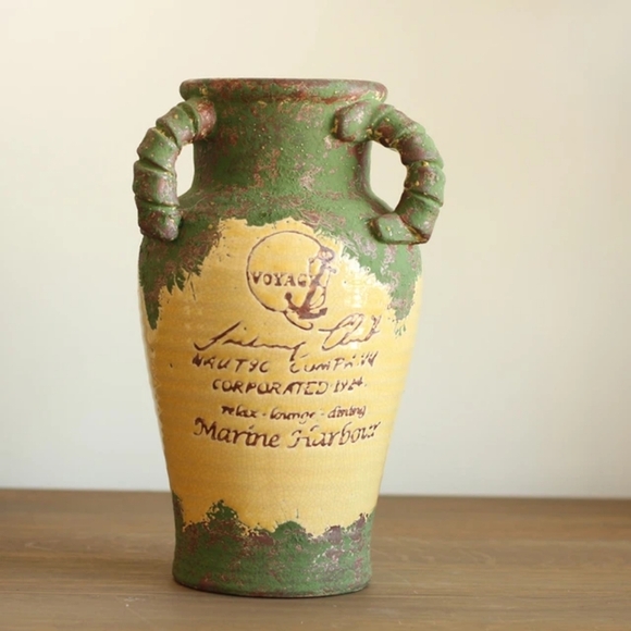 Vintage-antique retro old  three ears flower Pitcher/Vase - Picture 6 of 10